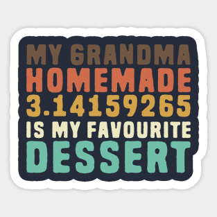 Funny Grandma Pi Pun Retro Sticker